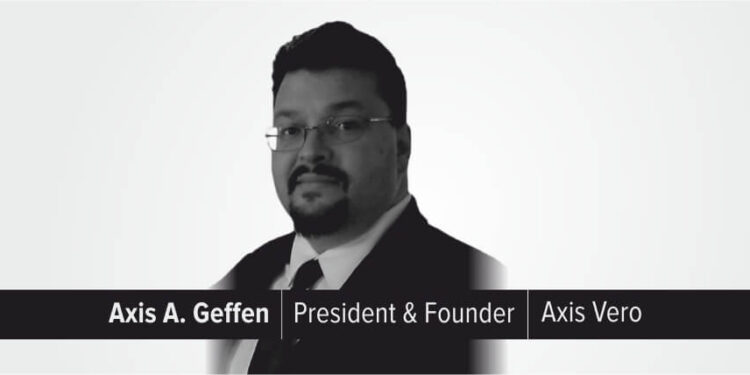 AXIS GEFFEN: COMPREHENSIVELY DEALING WITH INVESTIGATIVE NEEDS WITH HIS VENTURE, AXIS VERO INCORPORATED